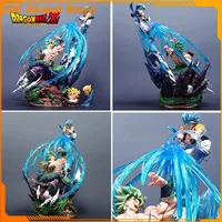 50cm Dragon Ball Anime Figure Broli VS Gogeta Peripheral PVC Model Can Glow Statue Desktop Decoration Ornaments Kids Gifts Toys