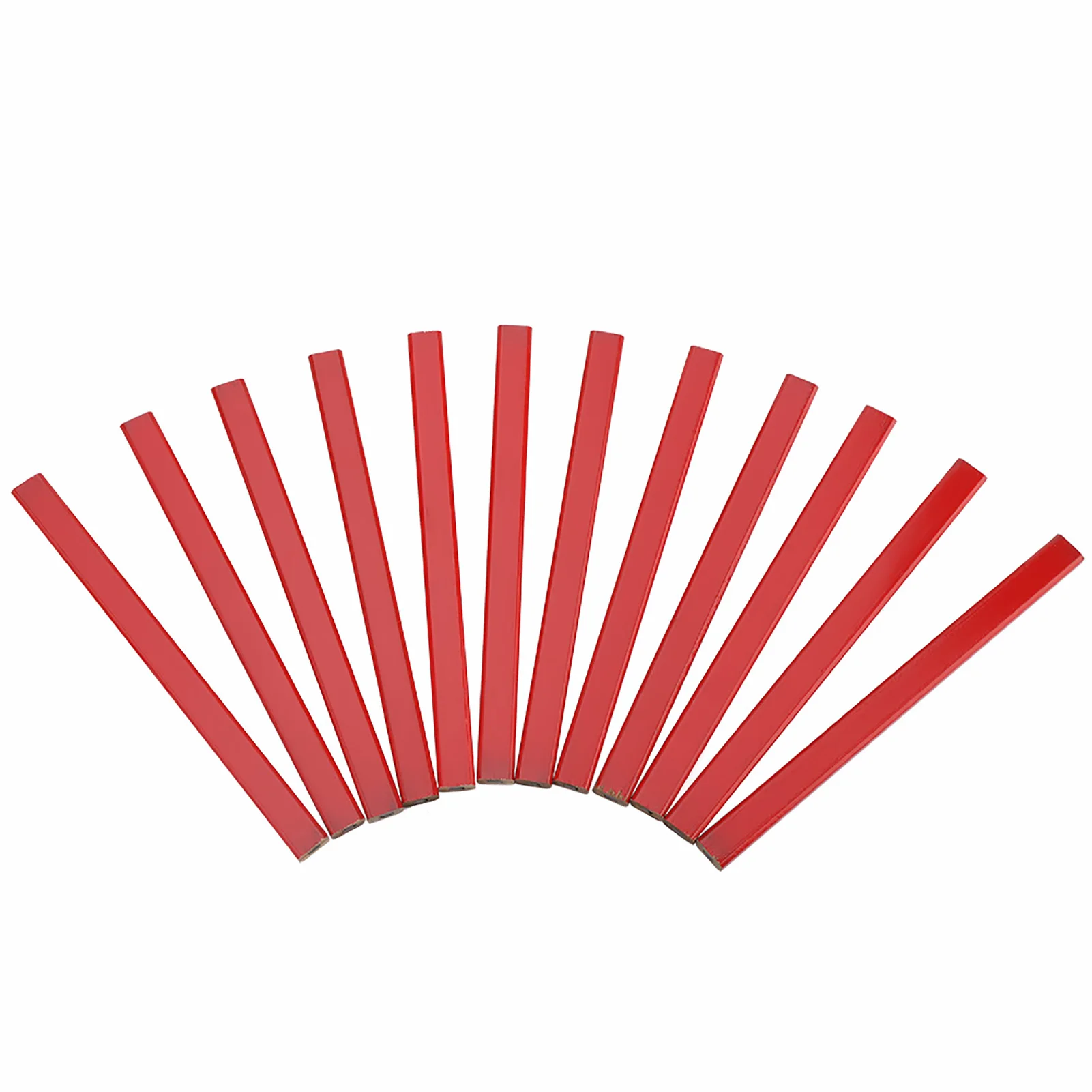 72Pcs 175mm Octagonal Red Hard Black Lead Carpenter Pencil Woodworking Marking Tool Flat Wood Construction Pencil