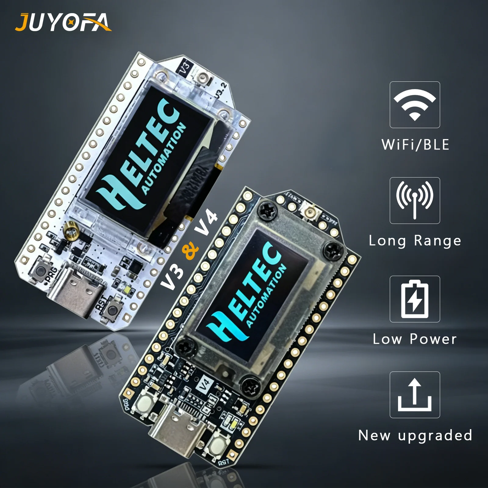 Heltec WiFi LoRa 32 V3/V4 ESP32 S3 SX1262 Dual-core Dev Board 21/28dBm for LoRaWAN Meshtastic IoT 868 915 MHz