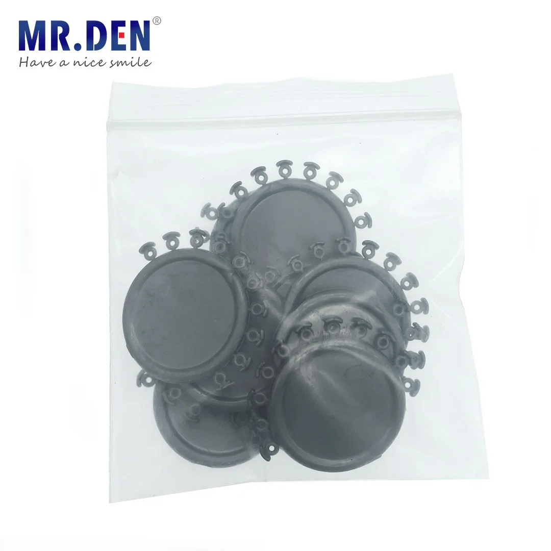 MR DEN Orthodontic Elastic Ligature Ties Round Ties for Braces Rubber Band Elastic O Ring Gray Transparent