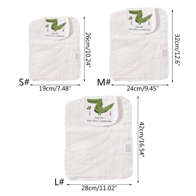 J15U الأطفال الظهر منشفة ممتصة للعرق منشفة خلفية عالية الامتصاص بتمشيط القطن القماش الخلفي للطفل للجنسين منشفة عرق طويلة #6