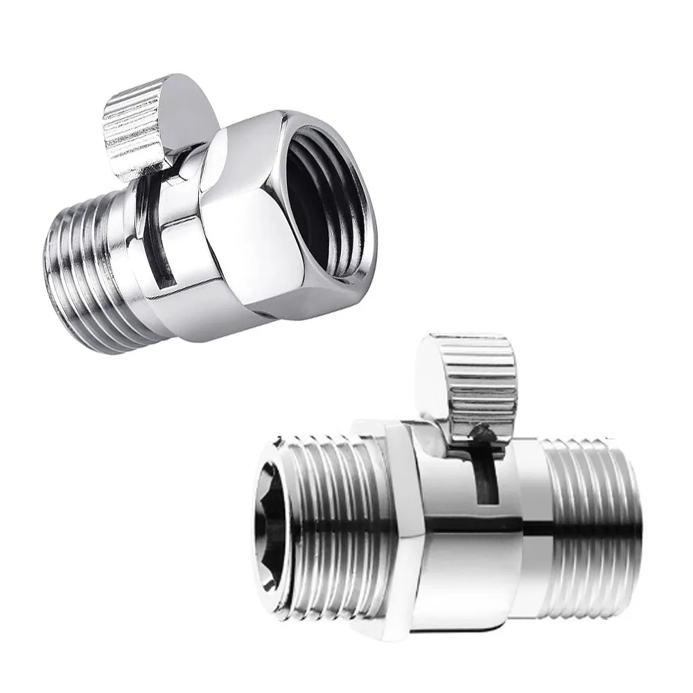Brass Water Flow Quick Control Valve Shut Off Valve For Shower Head Adjustable Water Pressure Regulator Bath Water Tap Accessory