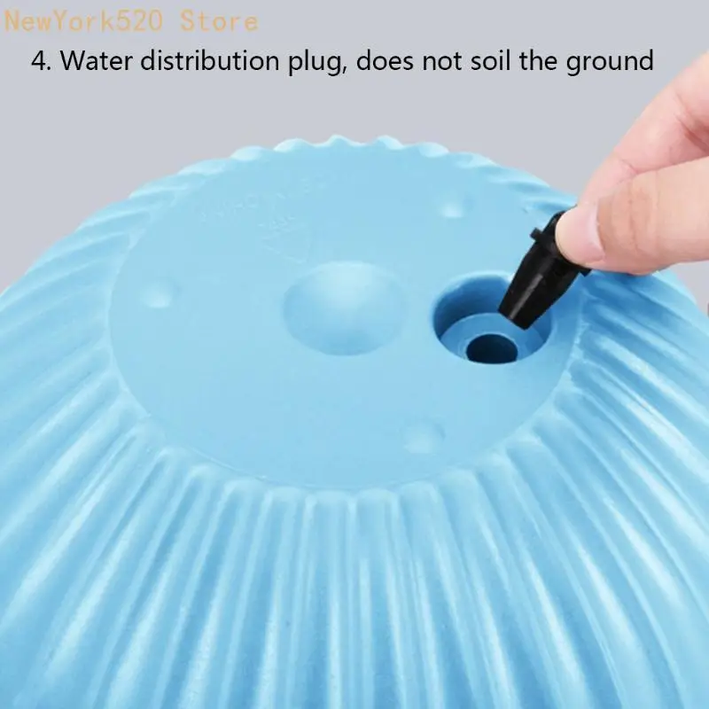 Hanging Planter Semi-Circular Flowerpot Self-Absorbing Plant Holder Garden Decoration Indoor Outdoor Watering Hanging N84C