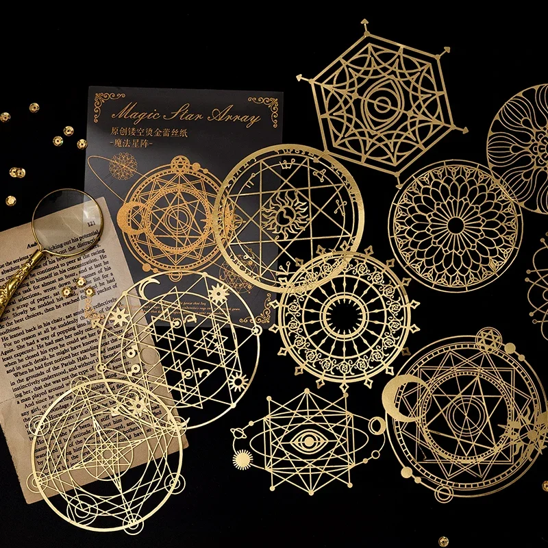 Gold Lace Butterfly Stickers 3