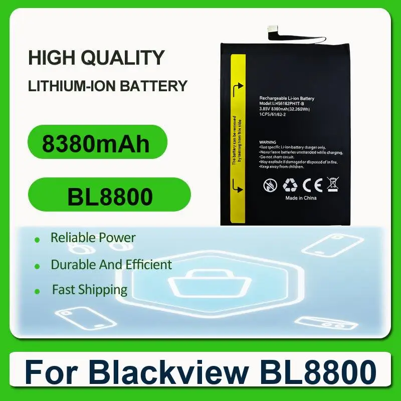 Аккумулятор для Blackview BL5000 6.36 BL8800 BV9800 Pro BV5500 Plus/Pro BV6000 BV6000S BV8800 BV6800 IP68 водонепроницаемый MT6750T BV9500