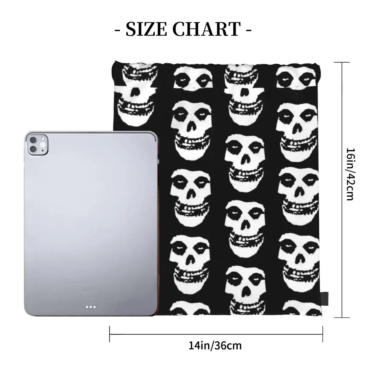 Misfits Band - Punk Rock Backpacks Portable Drawstring Bags Drawstring Bundle Pocket Storage Bag Book Bags For Travel School