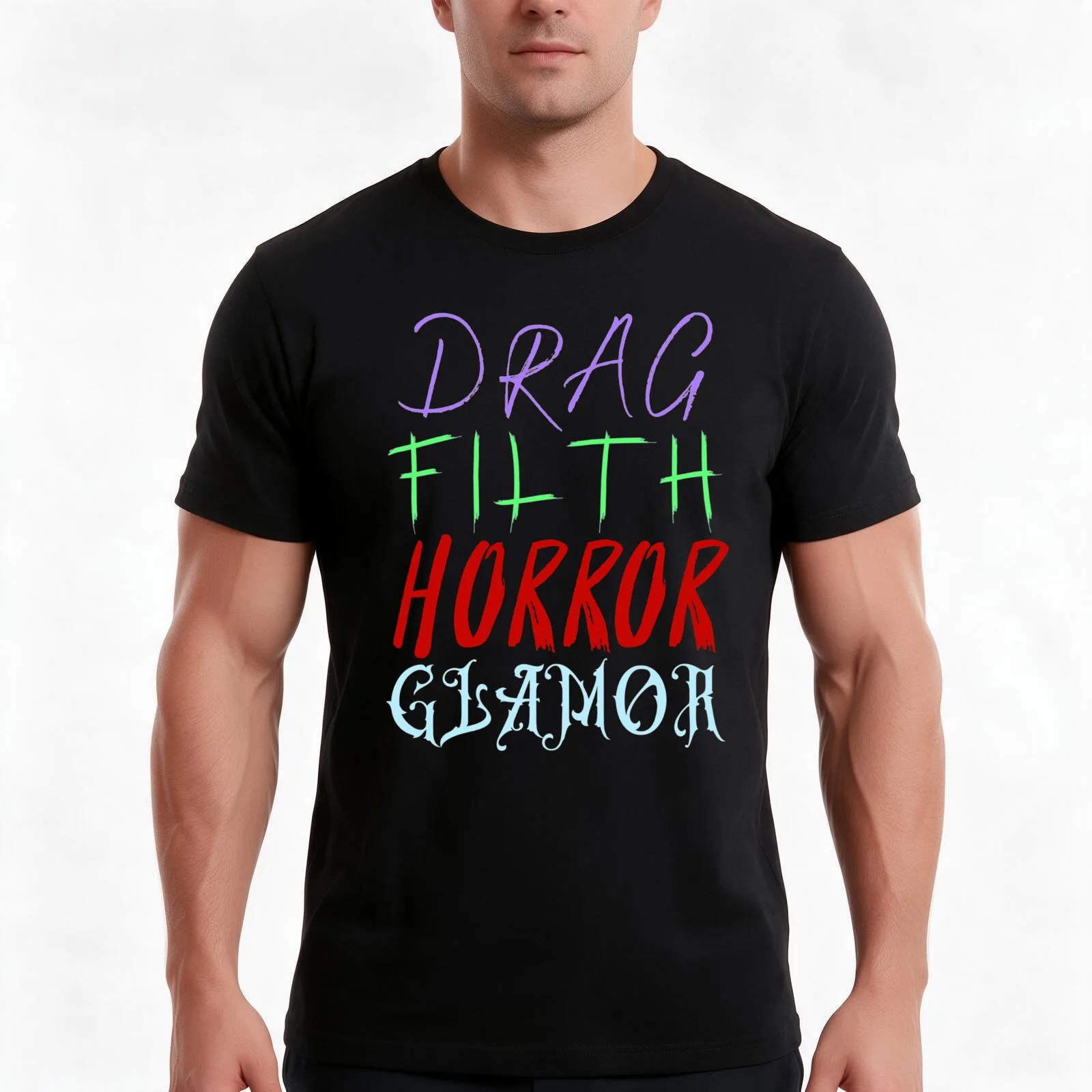 dragula drag filth glamor horror T-Shirt Summer Casual Cotton Tee Oversized Streetwear Tops Vintage Graphic Print
