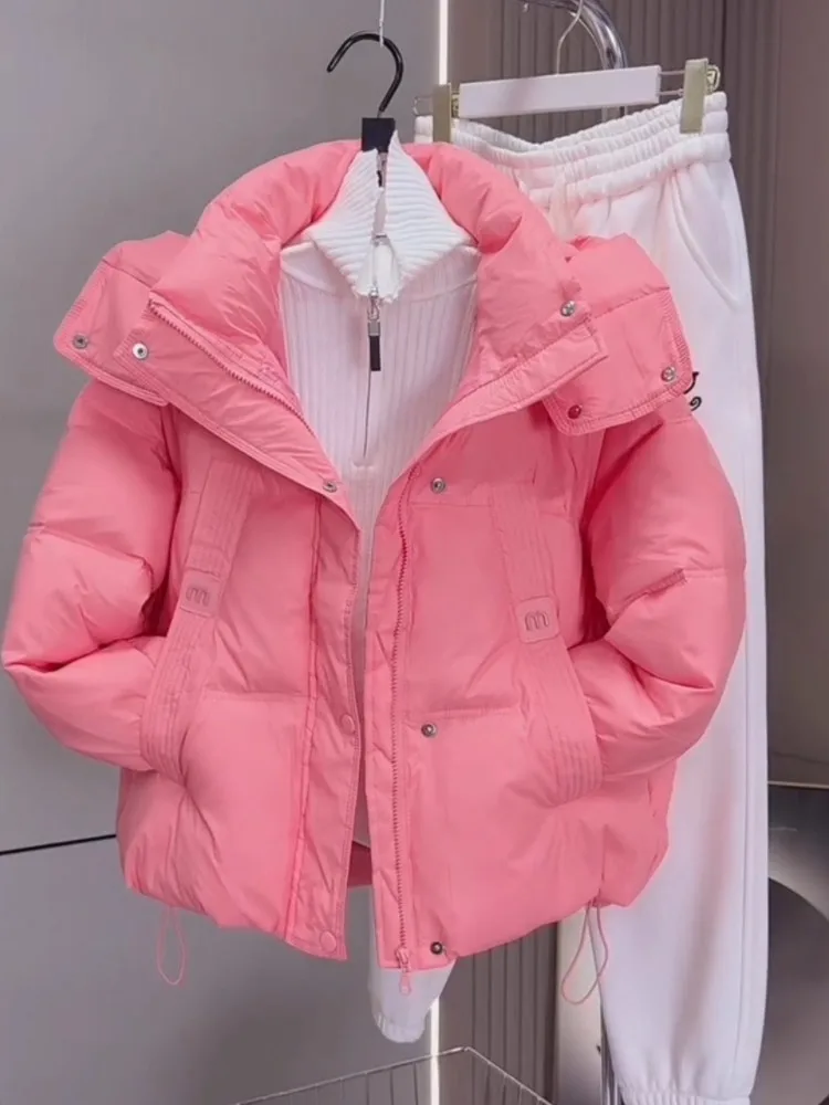 

Корейский хлопковый джет больших размеров, женская зимняя модная утягивающая верхняя одежда с капюшоном, скрывающее мясо пальто