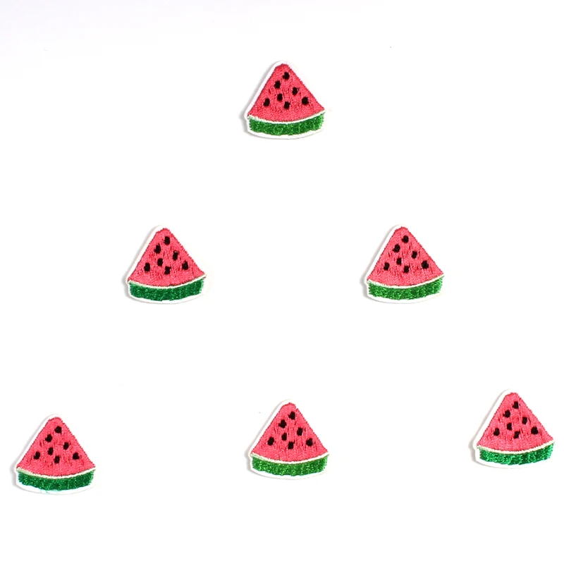 10pcs Cartoon Mini Watermelon Patches Embroidered Clothing Badge Iron On Clothes Sticker DIY Dress Sweater Bags Appliqued Patch