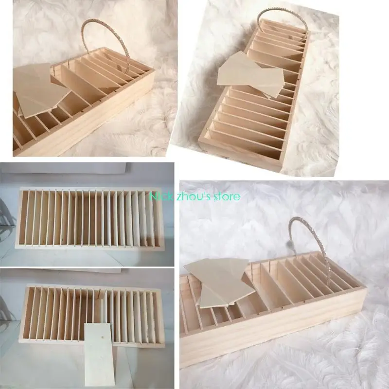 

E15E Multi-grid Headband Jewelry Box Wooden Storage Rack Jewelry Counter Display Rack