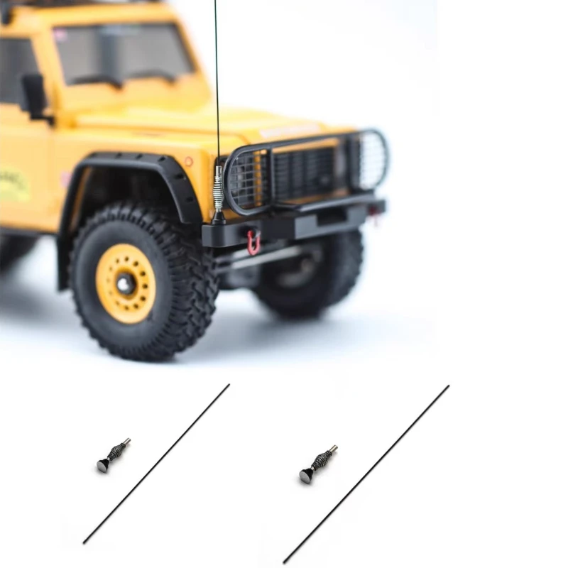 Simulation Toy Car Metal Elastic Antenna Decoration for 1:18 RC Crawler TRX4M Defender Bronco Axial SCX24 FCX24 Wrangler Parts