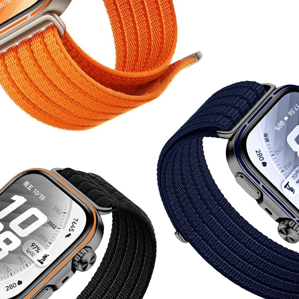 Offizielles geflochtenes Armband für Huawei Watch Fit 5 Pro/5 4 3, austauschbares Nylon-Schlaufenarmband für Huawei Watch Fit 4 Pro/Fit 5 Pro – Detail 3