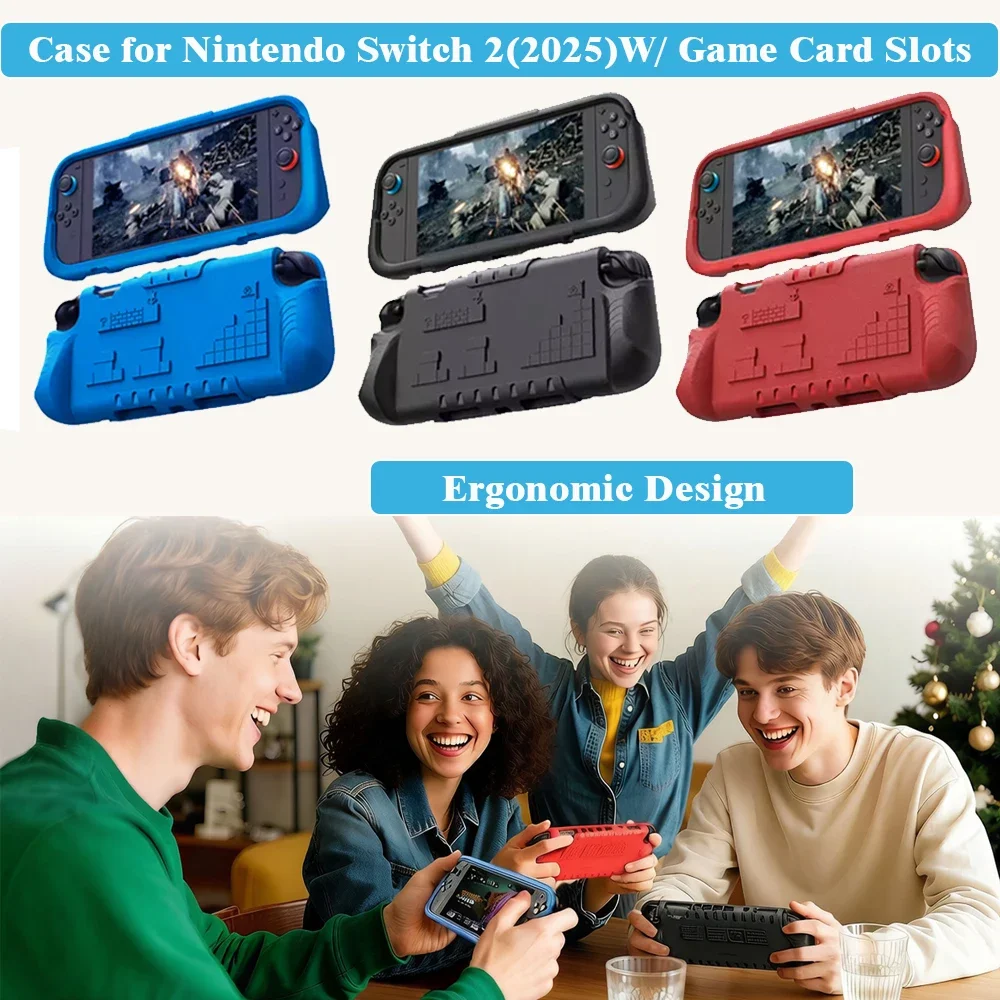 Ultralight EVA Case for Nintendo Switch 2 (2025) with Game Card Slots - [Shockproof] Protective Cover with Ergonomic Grip Case