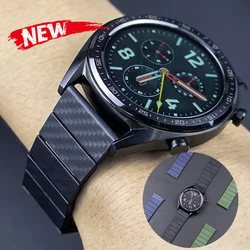 20MM Magnetic Carbon Fiber Strap for Samsung Galaxy Watch 4/5/6 Magnetic Buckle 22MM Bracelet for Huawei Watch 4 GT3 Pro Band