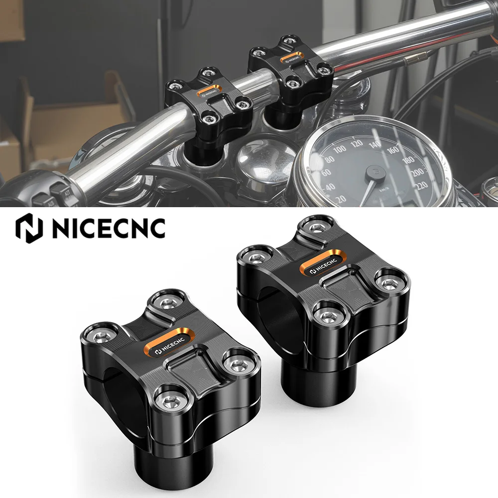 

2" Handlebar Risers 1.25" Bar For Harley Dyna Super Glide Custom FXD 2006-2014 Street Bob Fat Bob Low Rider Wide Glide 2006-2017