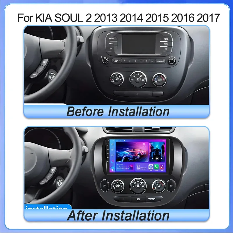 Android 16 For KIA SOUL 2 2013 2014 2015 2016 2017 Car Autoradio Stereo Radio Tape Recorder PC Tablet With 4G Lte WiFi SWC DSP