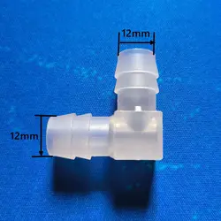 4mm/6mm/8mm/10mm/12mm/14mm/16mm/20mm Elbow Fitting with barb Hose Air Water Aquarium Connector PP PE materials