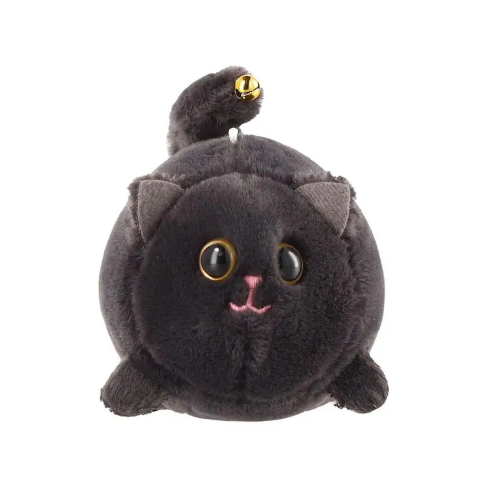 Adorable Wagging Tail Cat Plush Toy Keychain Pendant Cartoon Animal Cat Fashion Girls Keychain Plush Doll Pull Cord Keychain