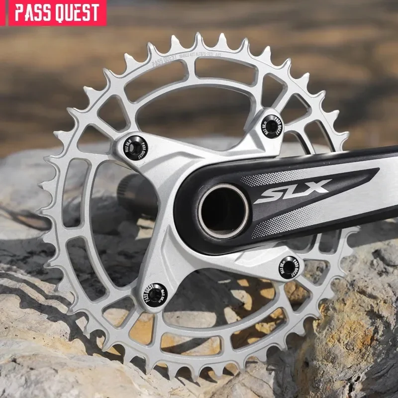 PASS QUEST 104BCD Bicycle Chainring for AXS 12S ROUND NARROW WIDE CHAINRING for 104 BCD Flat Top Chain 12 Speed