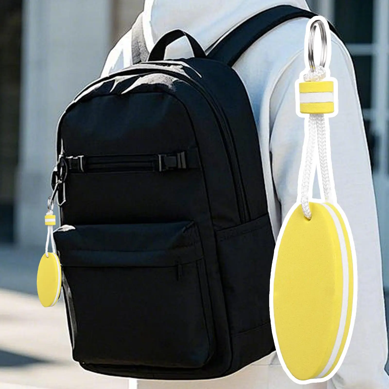 

Плавающий брелок для ключей Портативный овальный брелок для рюкзака Модный кулон для серфинга Каяк Озеро Рыбалка Бассейн Спортивная сумка Кошелек Автомобиль