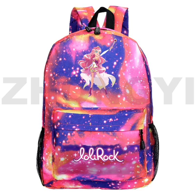 Fashion Lolirock Backpack Teenager Anime Rucksack Knapsack Schoolbags Cartoon LoliRockstar Book Bags Harajuku Travel Back Pack