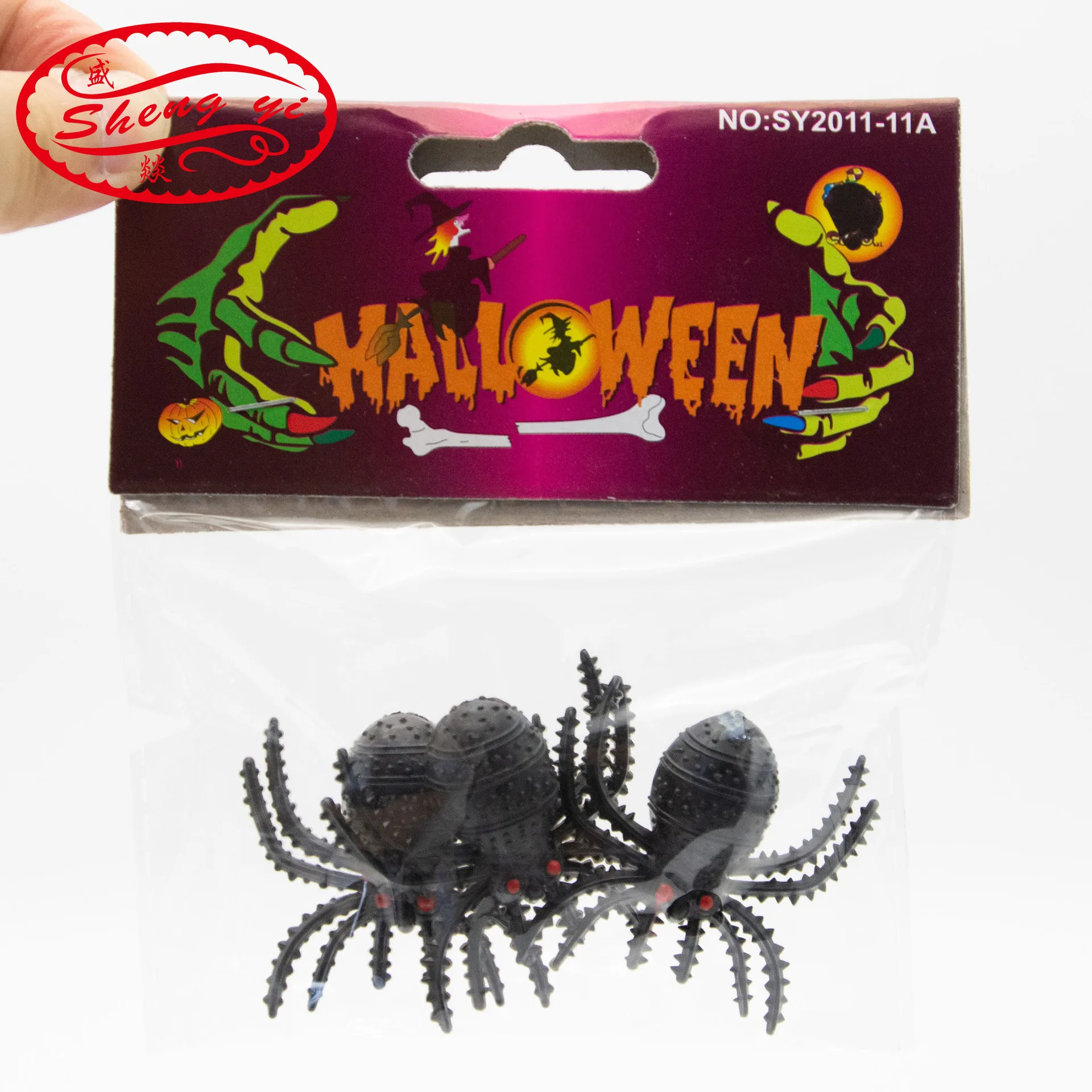 エイプリルフールパロディーおもちゃハロウィンシミュレーションスパイダーヘアピン面白いパーティー装飾小道具赤目クモ帽子