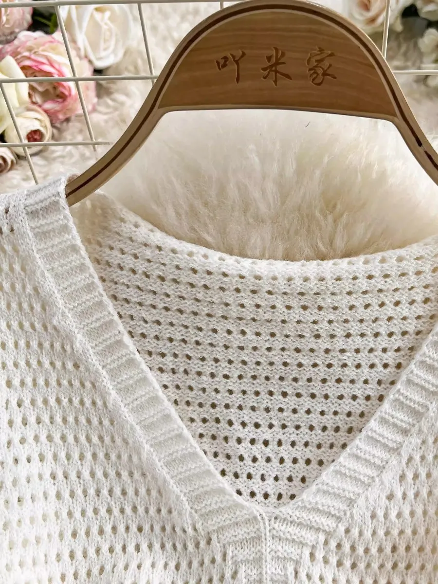 Foamlina เซ็กซี่สีดําลึก V คอ Cutout ชุดถักผู้หญิง 2025 ฤดูร้อนใหม่เอวสูงกระชับสัดส่วนสะโพกกระโปรงมินิเดรส