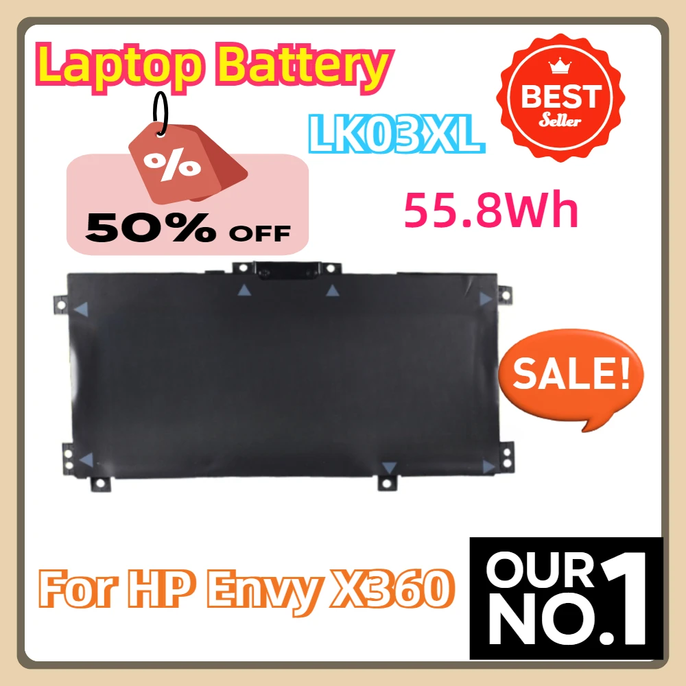 

For HP Envy X360 15Z 15-BP 15-BQ 15-CN 17-AE 17-BW HSTNN-UB7I HSTNN-LB7U TPN-W127 TPN-1129 Laptop Battery 11.55V 55.8Wh LK03XL