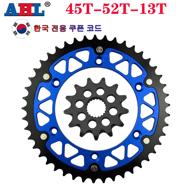 오토바이 전방 및 후방 스프로킷, 야마하 YZ125T YZ125 T V W X Y Z A B D E WR250F WR250R YZ250F WR250 YZ250 WR 250, 45T ~ 52T, 13T