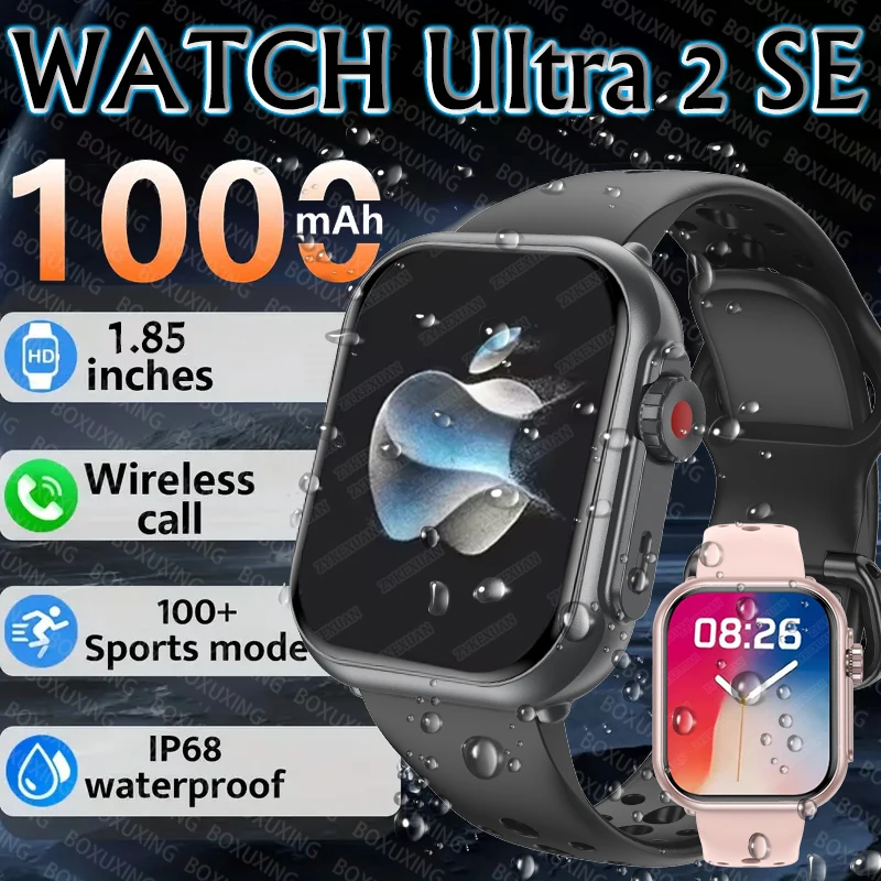 

Watch Ultra K62 Men Women 1000mAh AMOLED 100+Sport Heart Rate HD Bluetooth Call GPS Track Waterproof Smart Watch For iOS Android