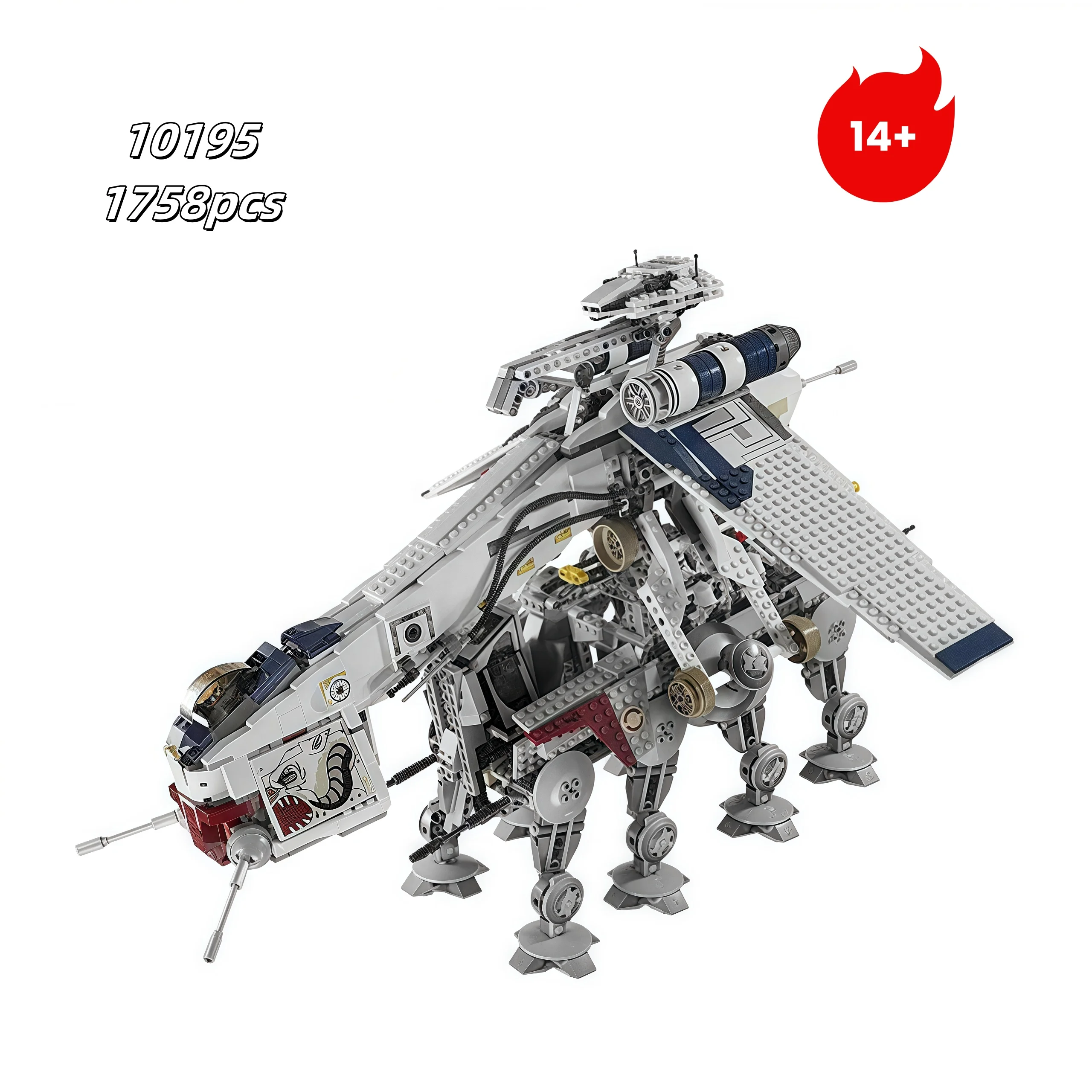 Лодка Republic Airdrop 10195 с командником Cody Jedi Master Clone Troop, набор транспортных средств для взрослых, сборный уровень