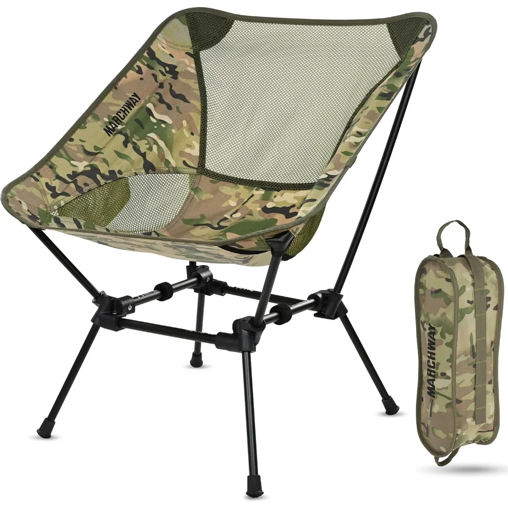 

MARCHWAY Ultralight Folding Camping Chair, Heavy Duty Portable Compact for Outdoor Camp, Travel, Beach, Picnic, Festival, Hiking