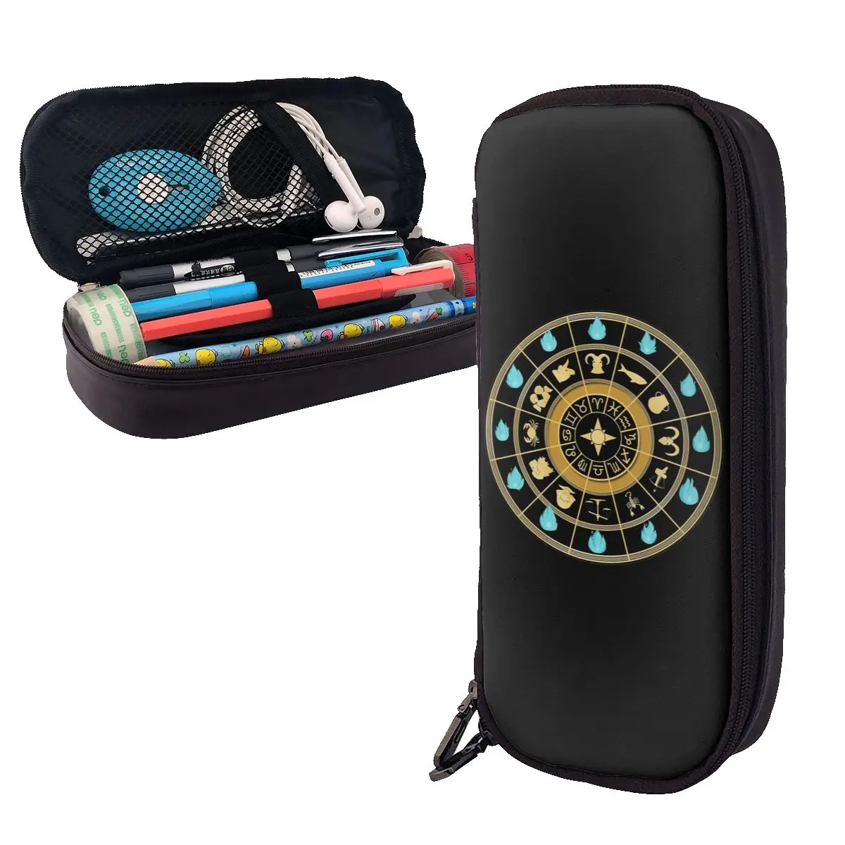 

Saint Seiya Leather Pencil Cases Pen Holder Storage Stationery Supplies Big Capacity Pen Box Pencil Bag for Kids Gifts