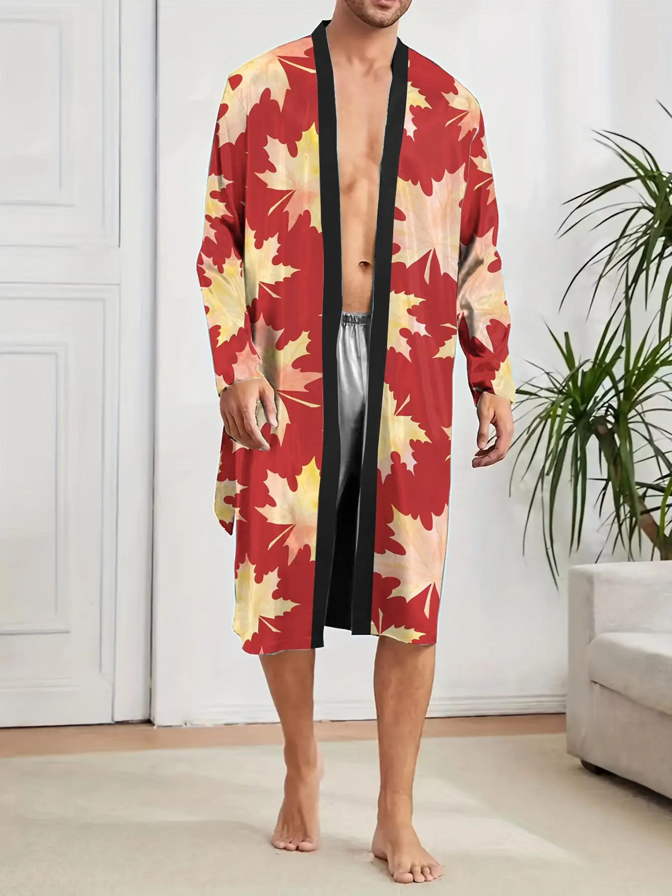 1pcs Men's Robes 2026 Spring/Summer Robe man Sleepwear Bathrobe men Graphic robe 3D Printed Breathable Bathrobe man