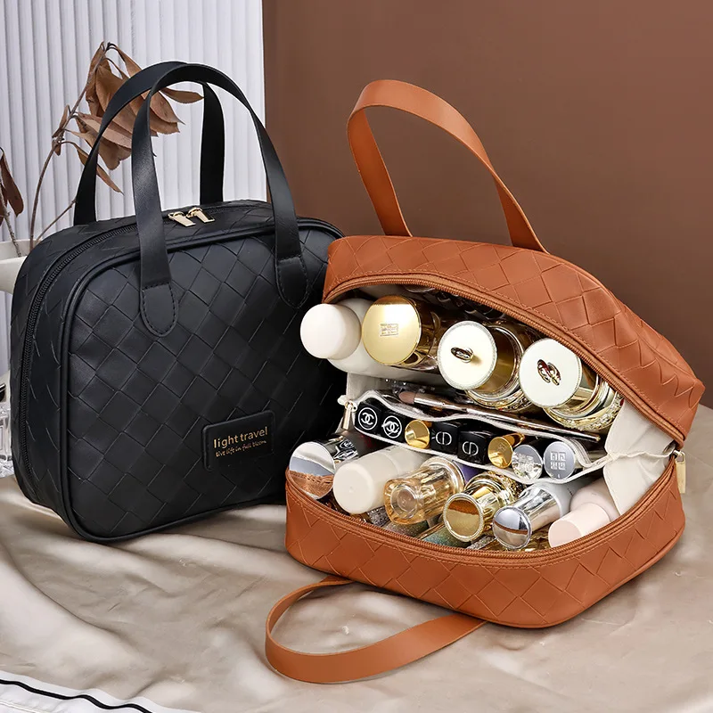 Valise de rangement pour cosmétiques, trousse de toilette de voyage de grande capacité, trousse de maquillage, sac de rangement portable