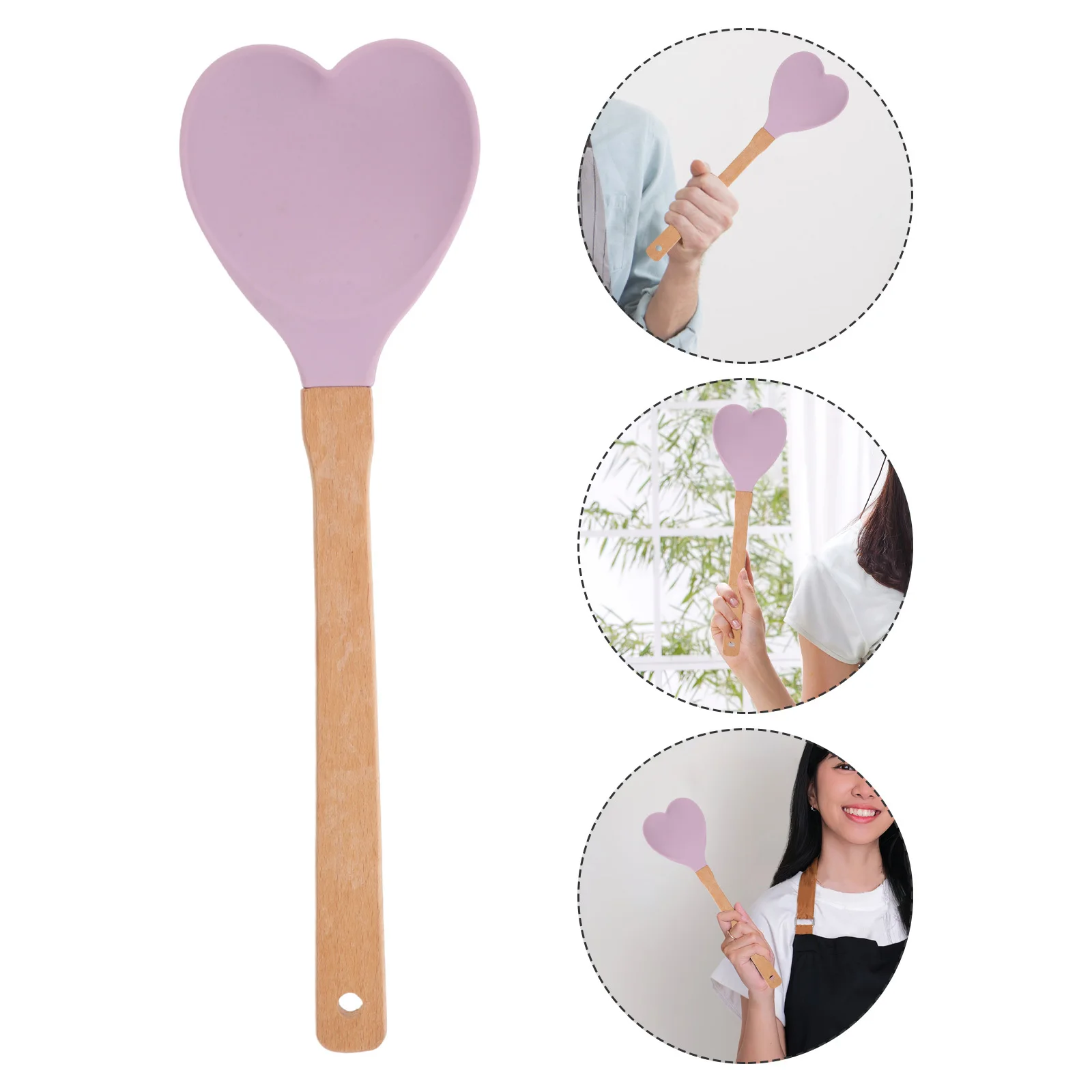 

Heart-shaped Silicone Scraper Frosting Spatula Baking Cake Cream Cooking Utensils Spatulas
