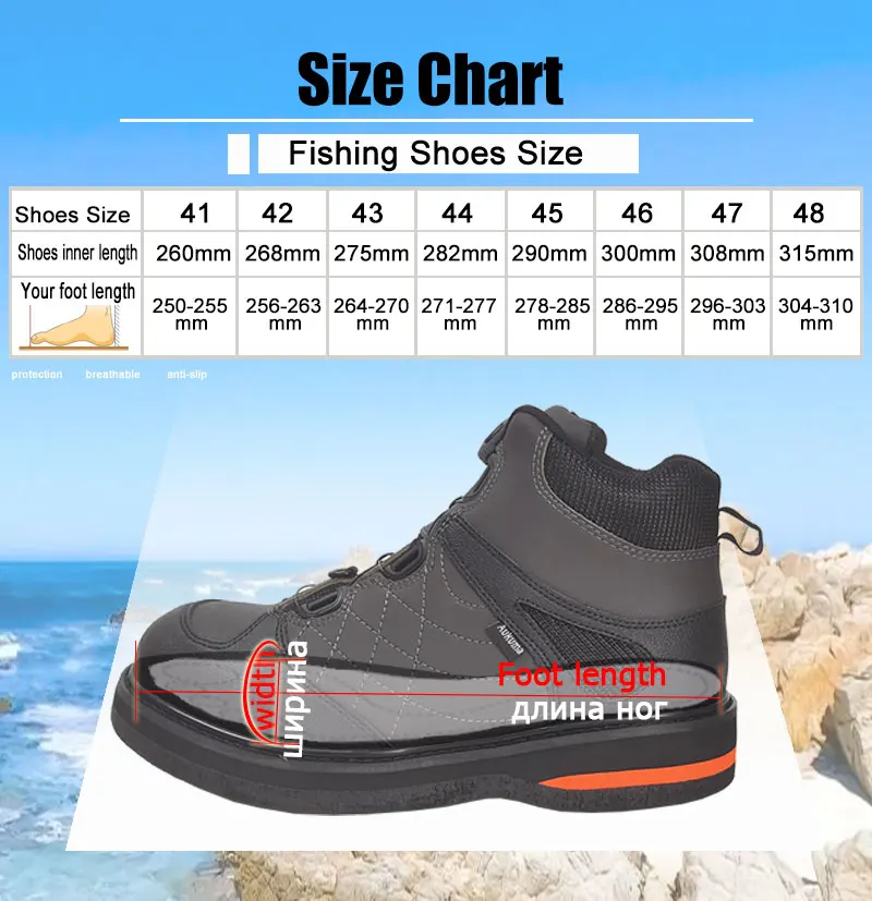 Fishing Wading Shoes Anti Slip Felt Sole Nails or not Upstream River Hunting Hiking Reef Rock Fishing Boots for Fishing Waders