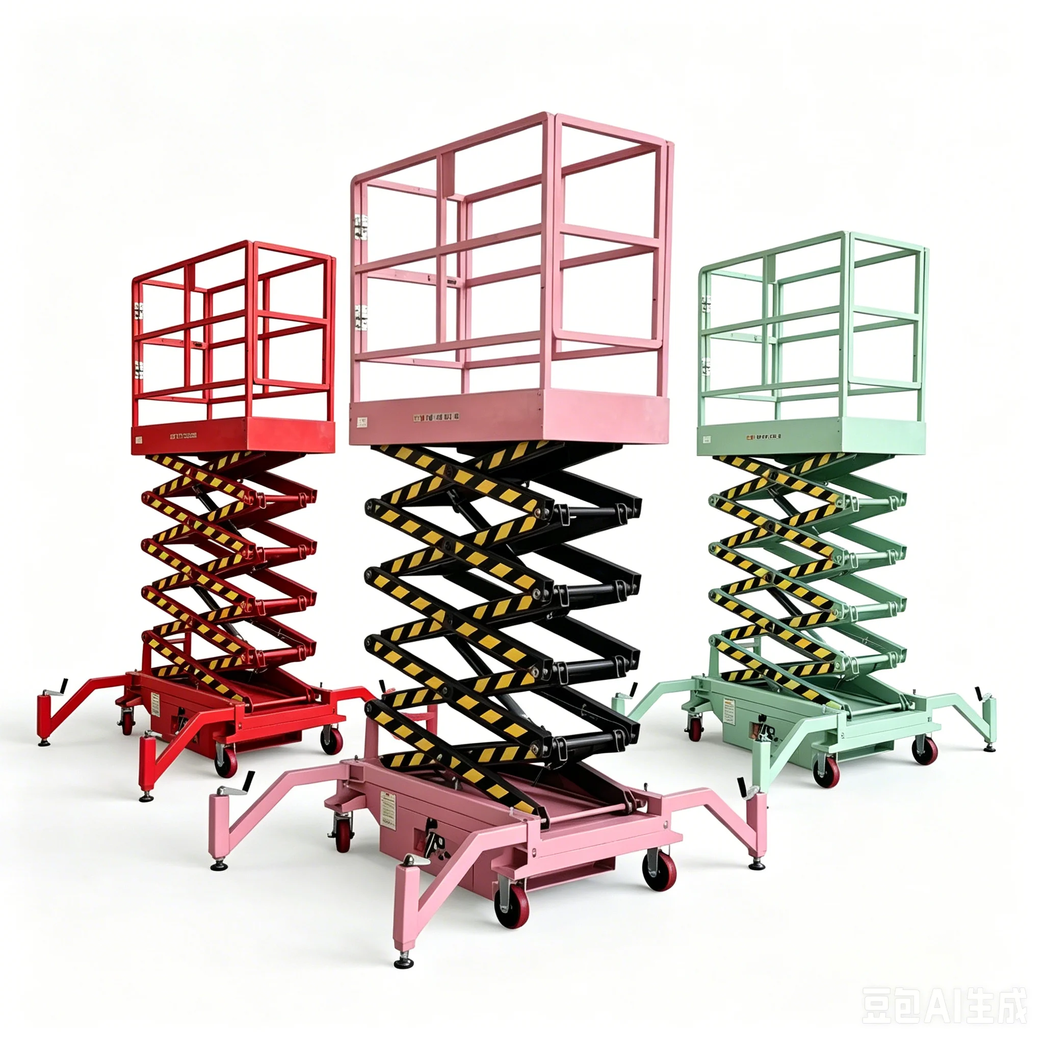 3-6m Electric Mini Towable Hydraulic Scissor Lift 300KG Capacity Aerial Work Platform