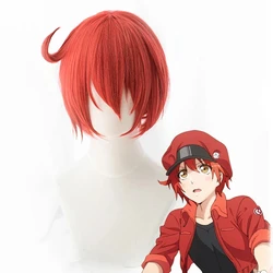 New Cells at Work Cosplay Wig Erythrocyte Red Blood Cell Neutrophil Platelet Synthetic Hataraku Saibou Cosplay Wigs