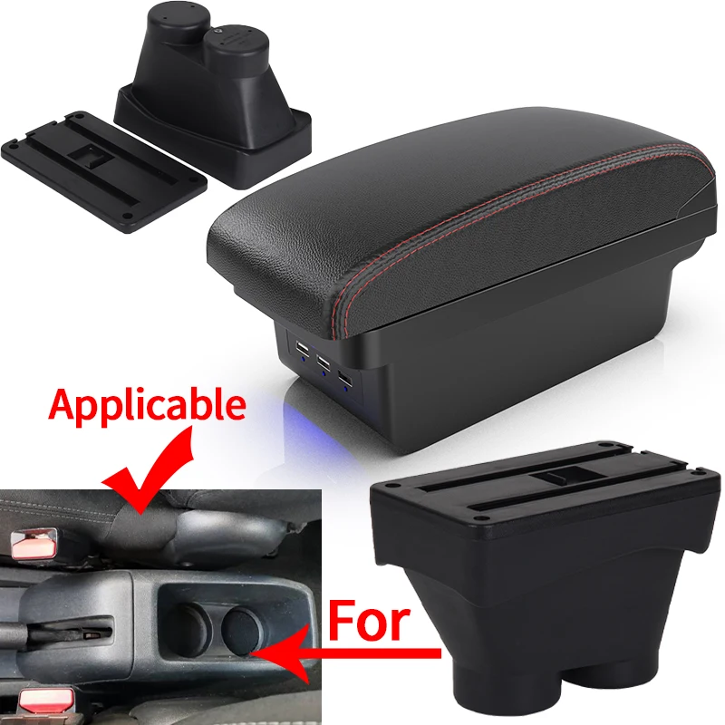 For Peugeot 208 Armrest Box Storage box Car accessories Retrofit parts Interior details Auto Holder 2012-2018