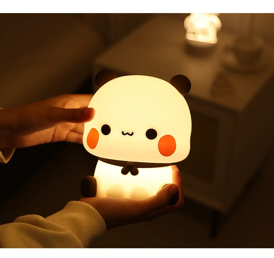 Kawaii Bär Panda Bubu Und Dudu Led Nachtlicht Lampe Niedlichen Cartoon Nachtlicht Tier Schlafzimmer Dekorative Wohnzimmer Puppen Geschenke