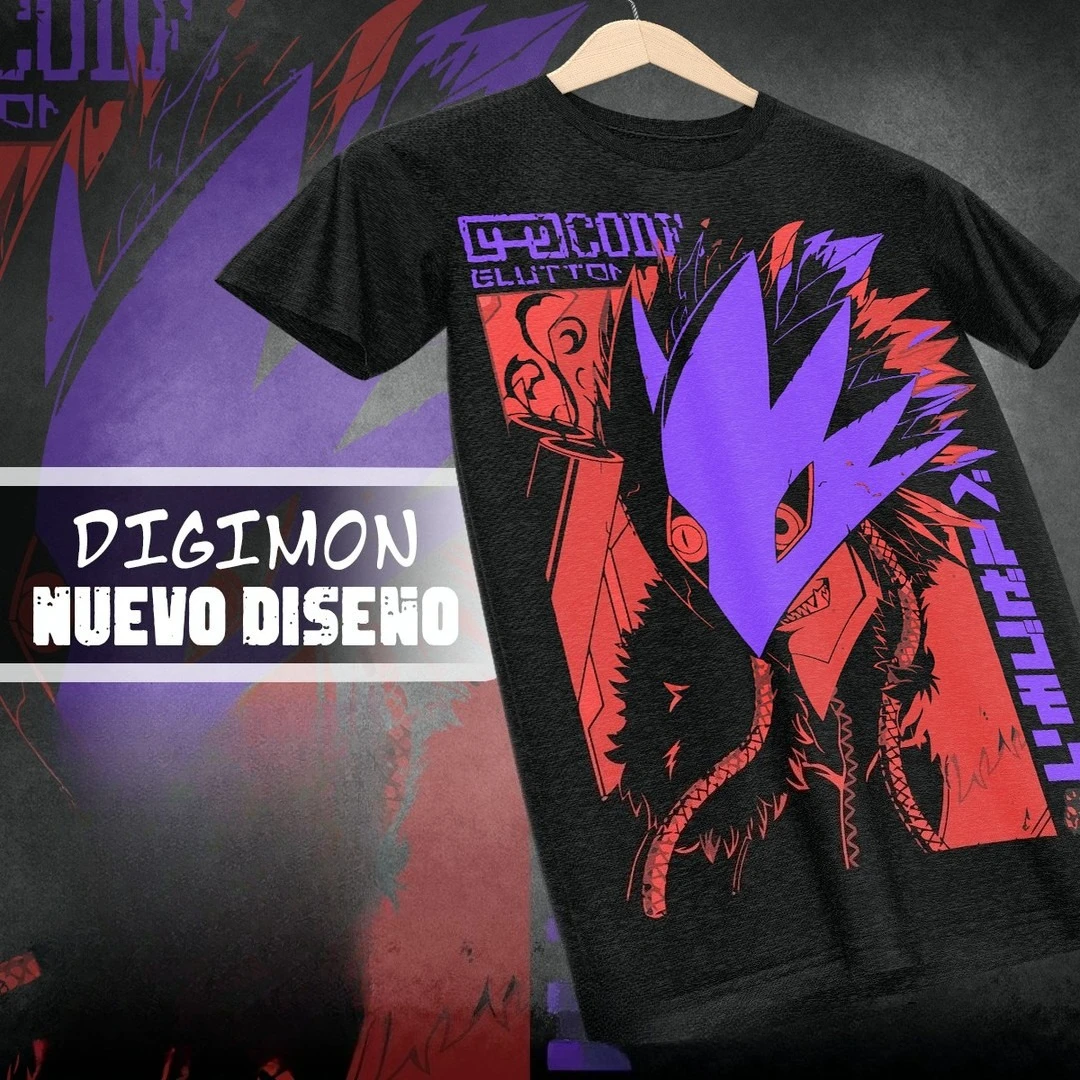 

2025 Summer Digimon Adventure Animation Brand 100%Cotton Impmon Printed T-shirt Unisex Short Sleeve Adult Children Y2k Casual