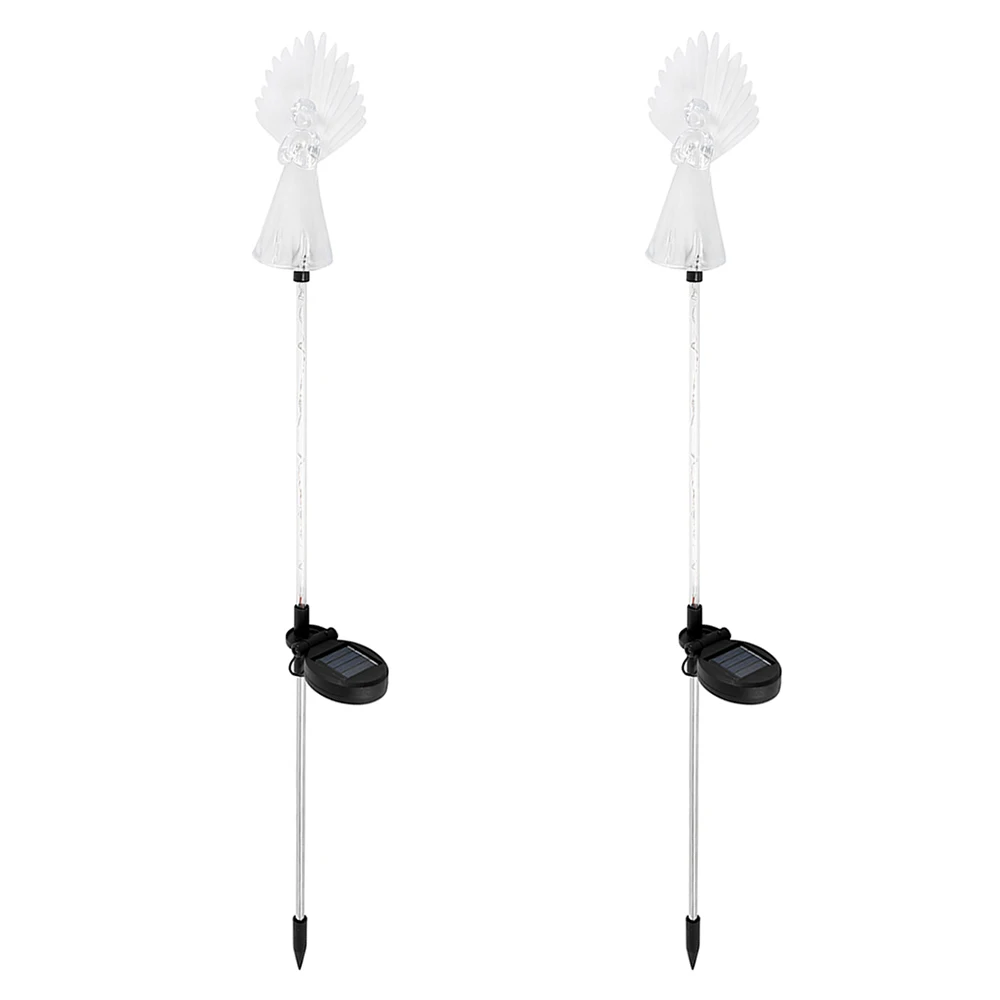 Solar Angel Stake Lights Solar Powered Garden Light Outdoor IP65 waterproof Color Change for Landscape Yard Patio Pathway 2023