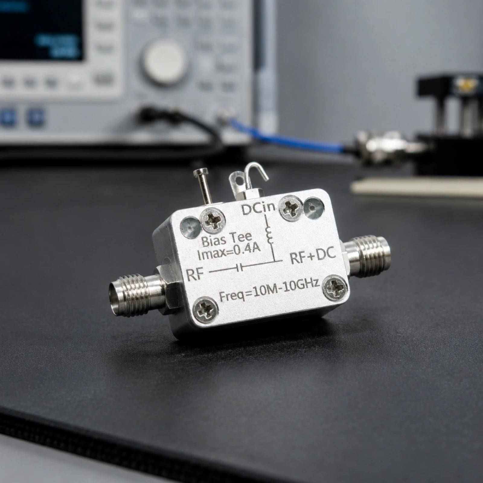 SMA Coaxial RF Bias Tee Slim RF Bias Tee with DC Input Terminal SMA Coaxial DC Block Mountable Air Conditioning Transmission