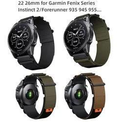 ANBEST Nylon Band 22mm for Garmin Fenix 5 5plus 6 7 26mm Strap for Fenix 6X 6X Pro 7X Watchband for Tactix Delta Bracelet