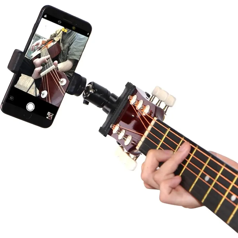 

Guitar Head Clip Phone Holder Stand, Desktop Music Stand Support for Street Singing Lyrics & Sheet Music