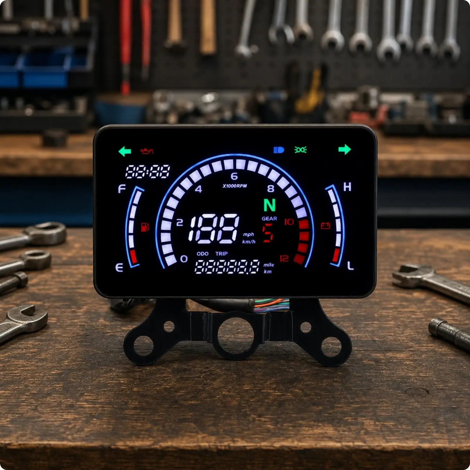 Dashboard Display Replacement Motorcycle LCD Instrument Panel Multi-Function