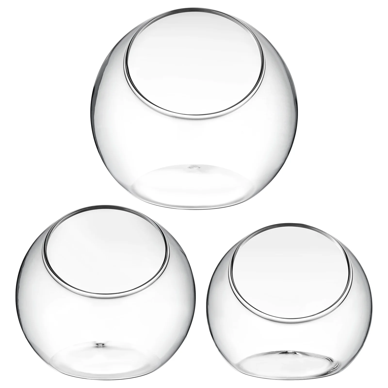 

3 Pcs Plant Pots Indoor Hydroponics Air Flower Holder Clear Display Container Plants Glass Small Transparent Containers Office
