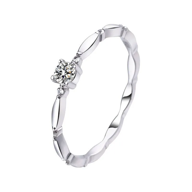 Tomovely-Bague Moissant en Argent Sterling 925, Diamant Empilable, Fin, Rehausseur de Travailleurs de Mariage, Cadeau de la Journée de Léon