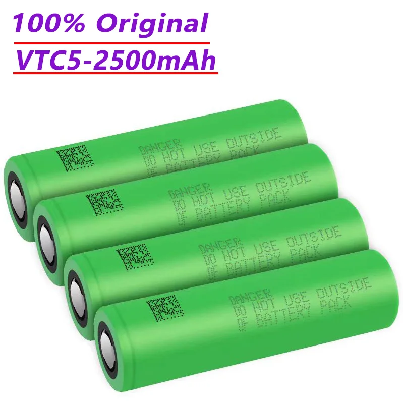 

100% Original 3.7V US18650 VTC5 2500mAh Lithium ion Rechargeable Battery VTC5 25A Flashlight Toy Discharge